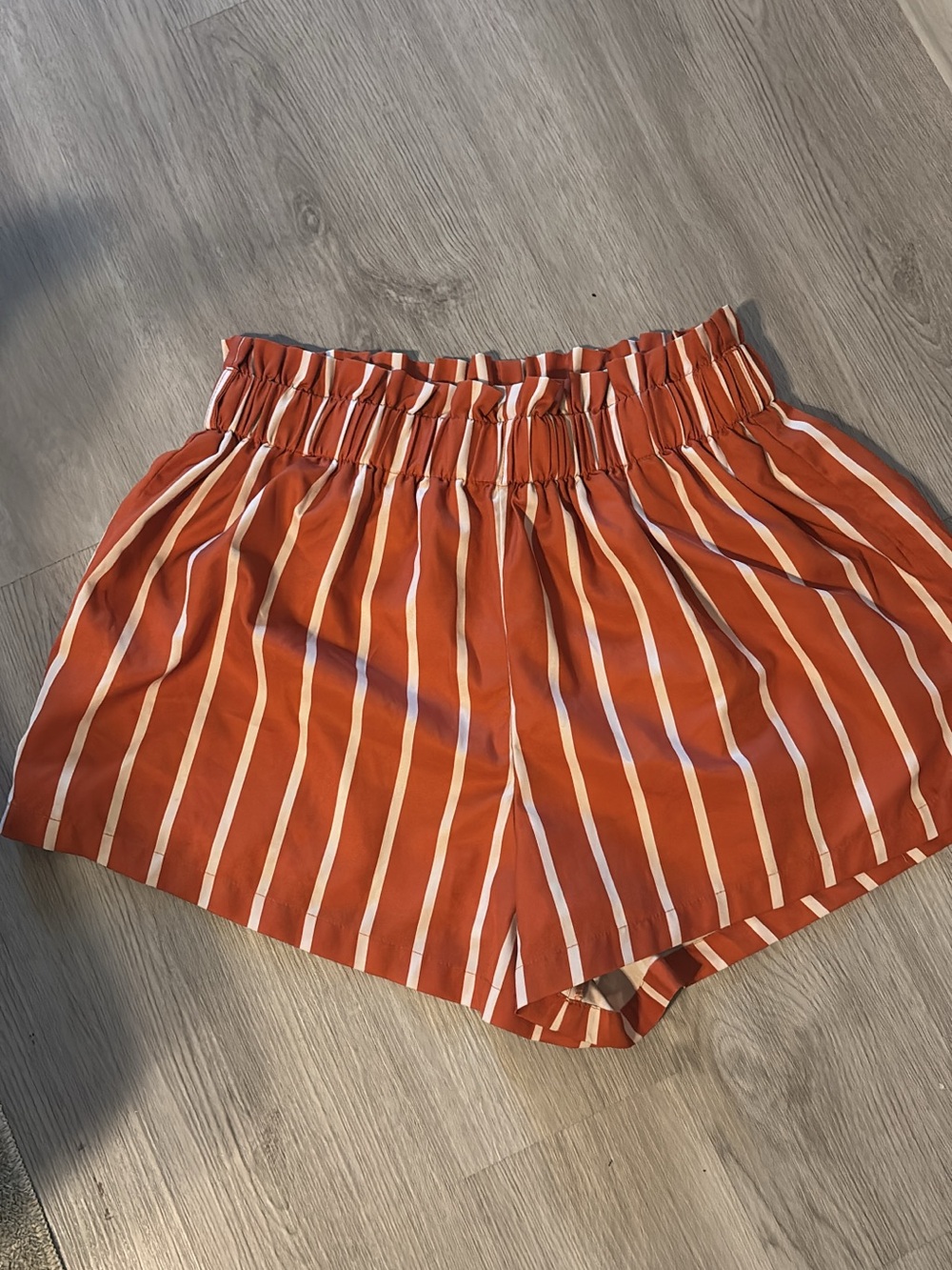 Women’s Striped Shorts - Orange